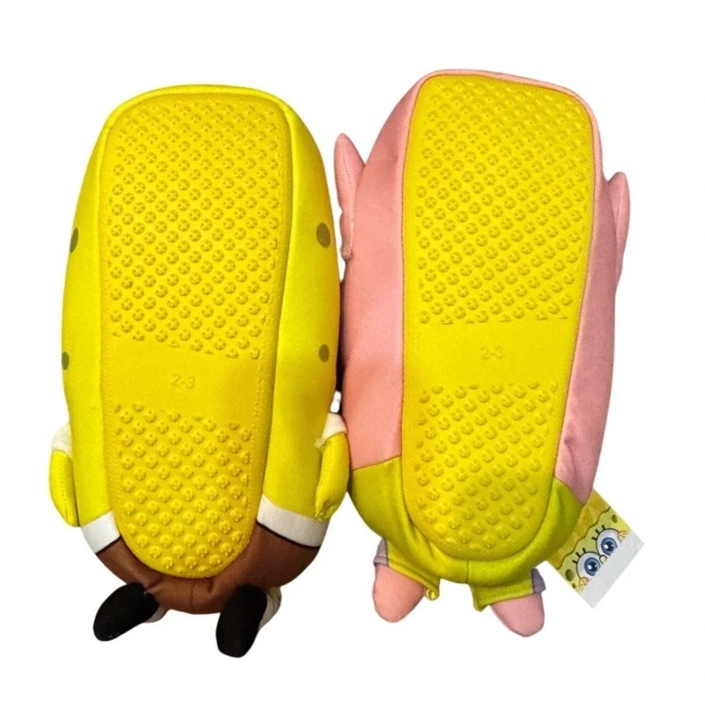 SpongeBob‎ SquarePants Patrick Youth Boys Slippers Size 2-3 Yellow Pink